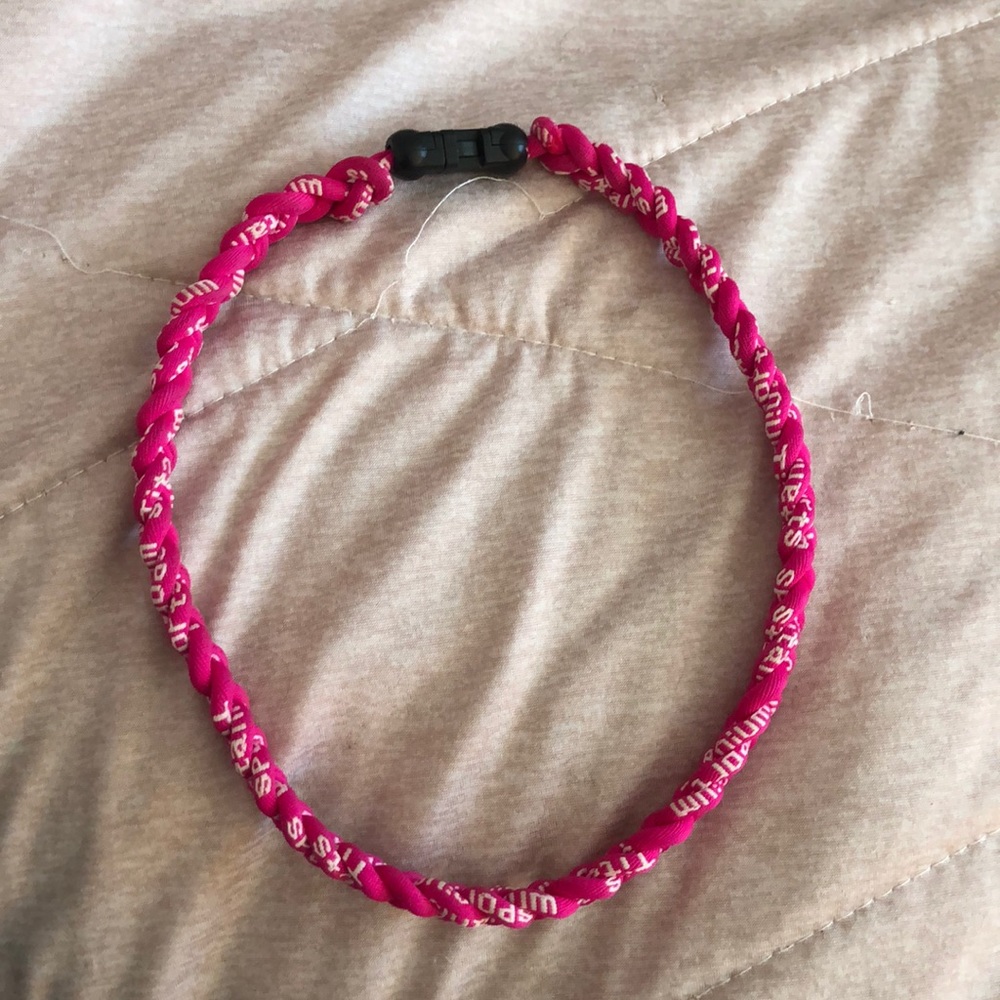Pink athletic necklace